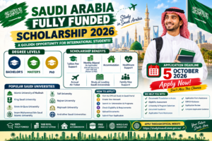 Saudi Arabia Fully Funded Scholarship 2026