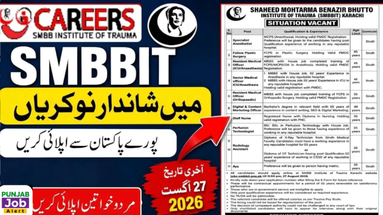 SMBBIT Karachi Jobs 2026