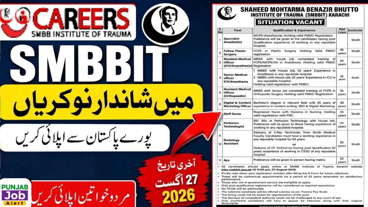SMBBIT Karachi Jobs 2026