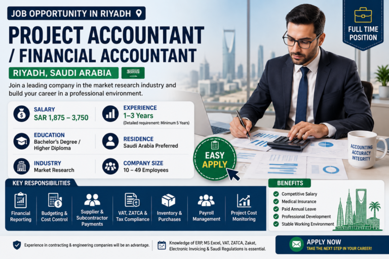 Project Accountant Jobs in Riyadh 2026