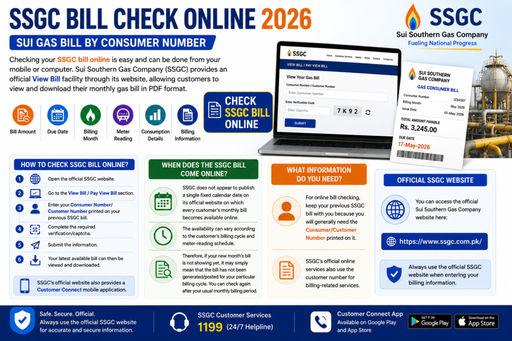 SSGC Bill Check Online 2026