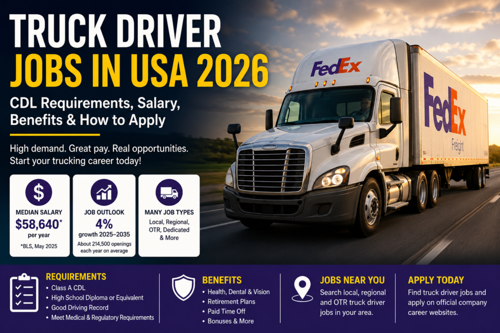 Truck Driver Jobs in USA 2026