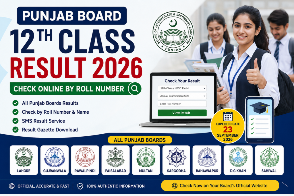 Punjab Board 12th Class Result 2026