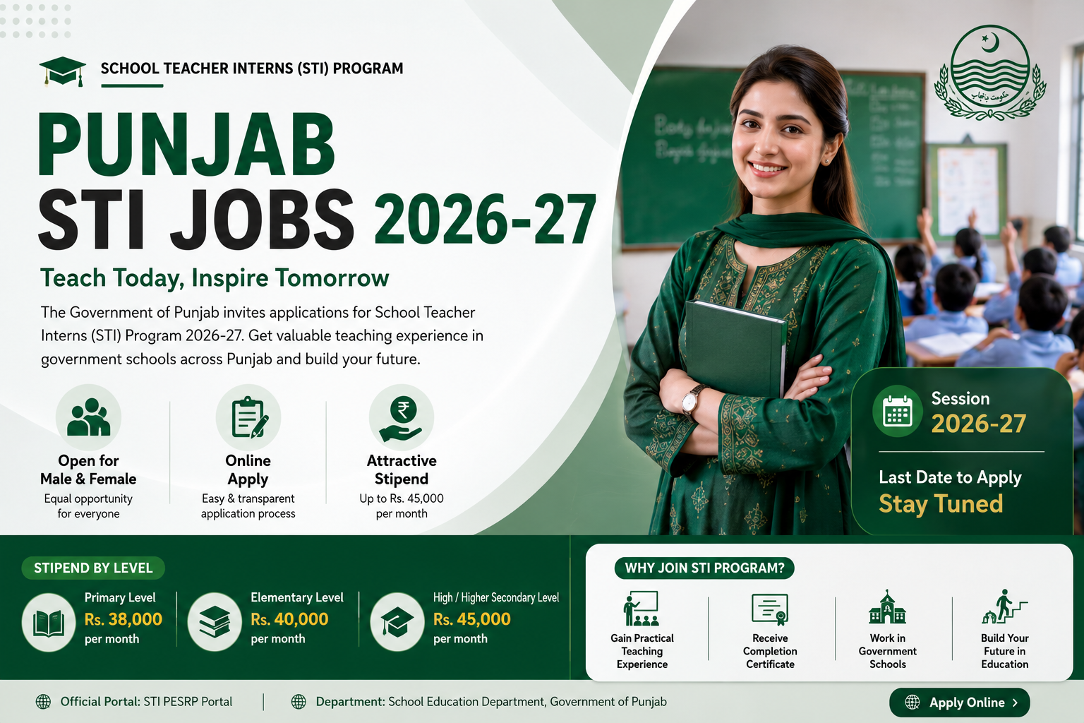 Punjab STI Jobs 2026-27