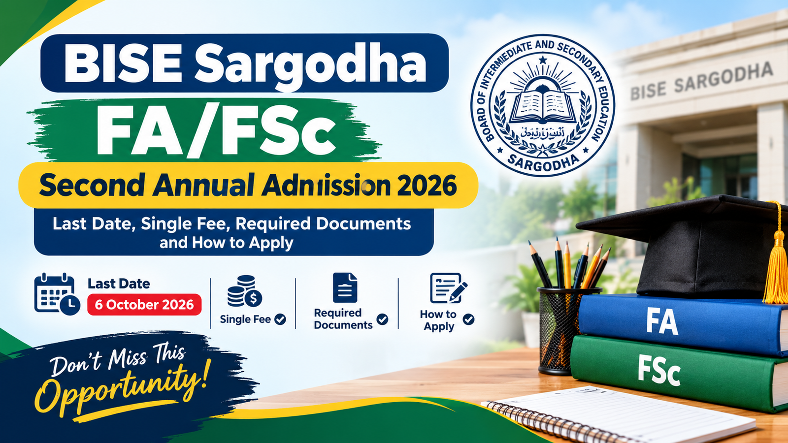 BISE Sargodha FA/FSc Admission 2026